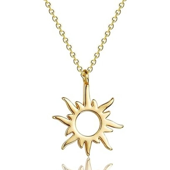 Neiman Marcus 14K Gold Plated Rising Sun Pendant - Picture 4 of 4